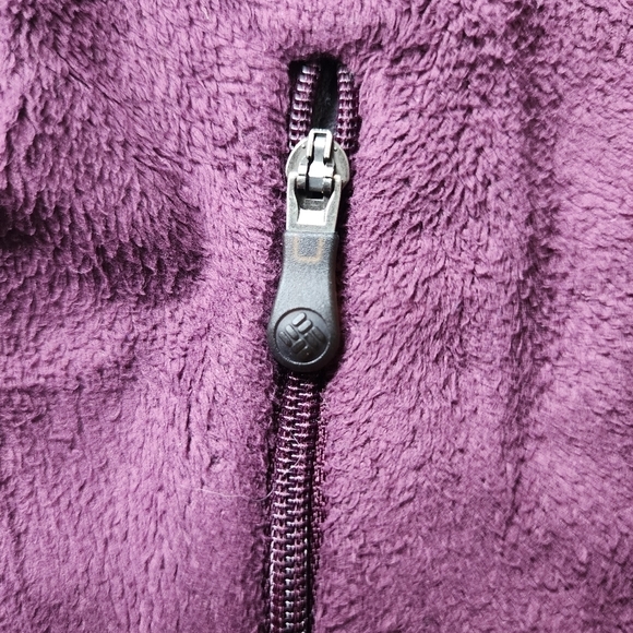 Columbia Interchange Fleece Jacket Women's Size Medium M Purple Zipper Pockets - Picture 3 of 12